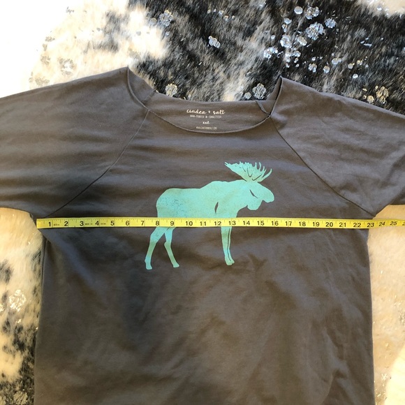🤚 hand-printed in Connecticut MOOSE tee - Picture 7 of 10